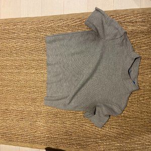 Grey Zara Crop Top Shirt